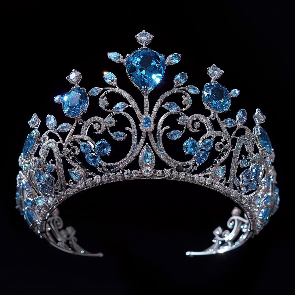 blue diamond tiara